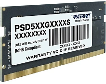 Оперативная память 16Gb DDR5 5200MHz Patriot Signature Line SO-DIMM (PSD516G520081S)