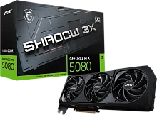 Видеокарта NVIDIA GeForce RTX 5080 MSI OC 16Gb (RTX 5080 16G SHADOW 3X OC)