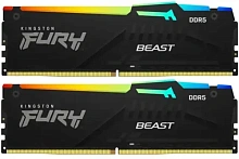 Оперативная память 64Gb DDR5 6000MHz Kingston Fury Beast Black RGB (KF560C30BBEAK2-64) (2x32Gb KIT)