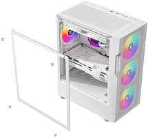 Корпус XASTRA A302 4FRGB White