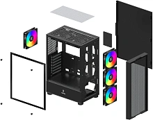Корпус XASTRA A301 4FRGB Black