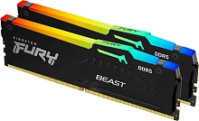 Оперативная память 64Gb DDR5 5200MHz Kingston Fury Beast RGB (KF552C36BBEAK2-64) (2x32Gb KIT)